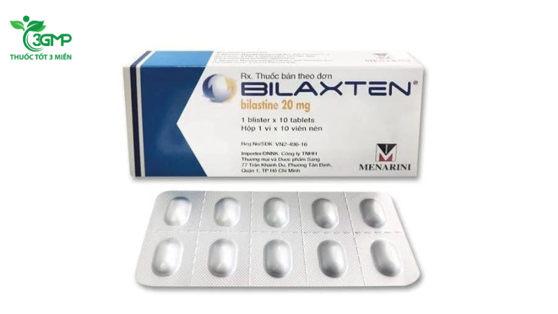 Hình ảnh hộp thuốc và vỉ thuốc Bilaxten 20 mg